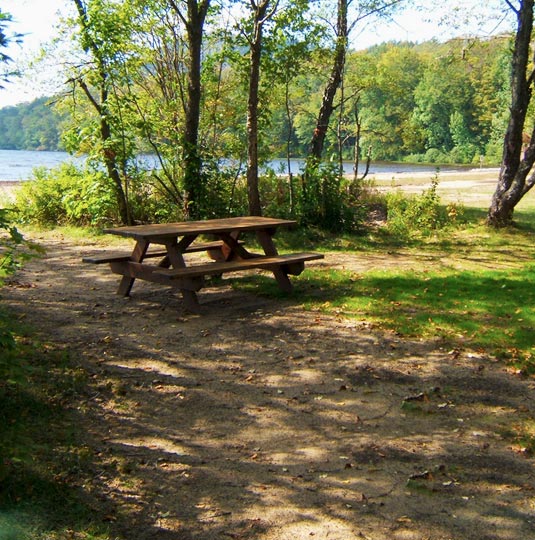 Campsites with lake views